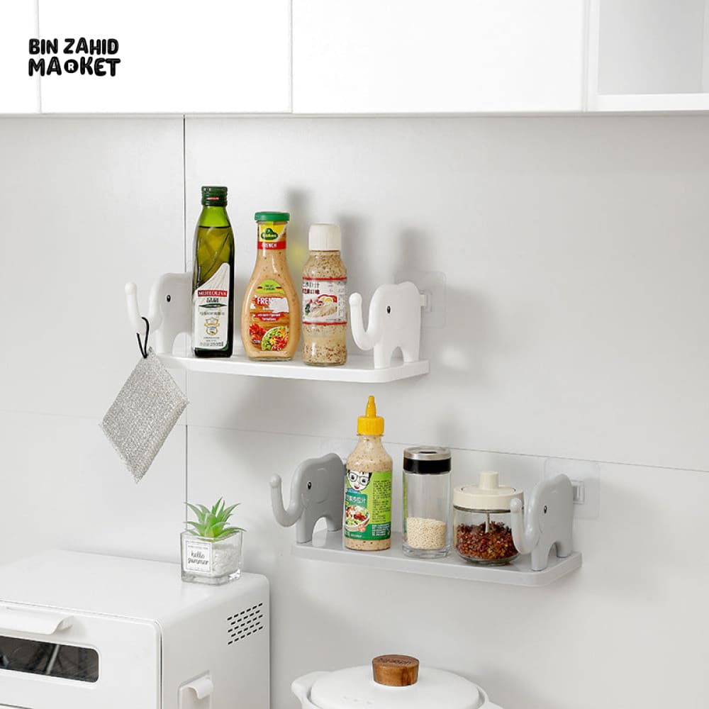 WALL MOUNTED ELEPHANT STORAGE RACK