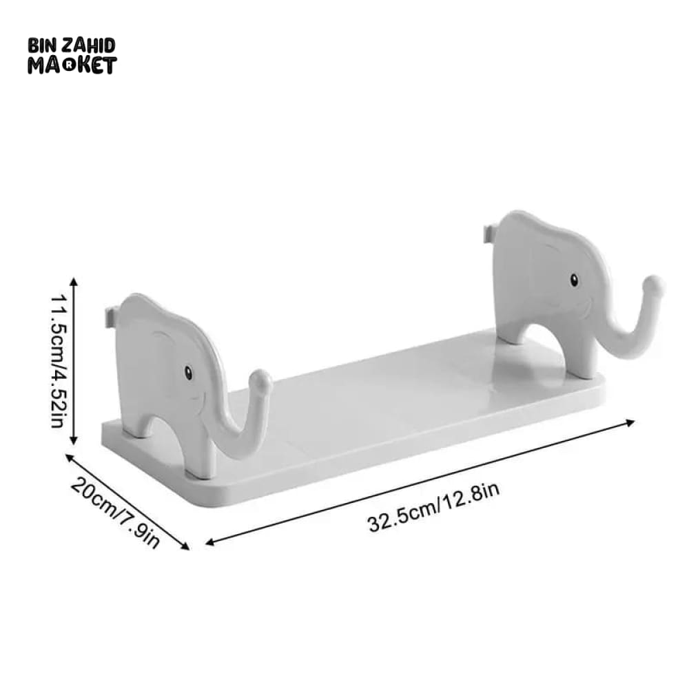 WALL MOUNTED ELEPHANT STORAGE RACK
