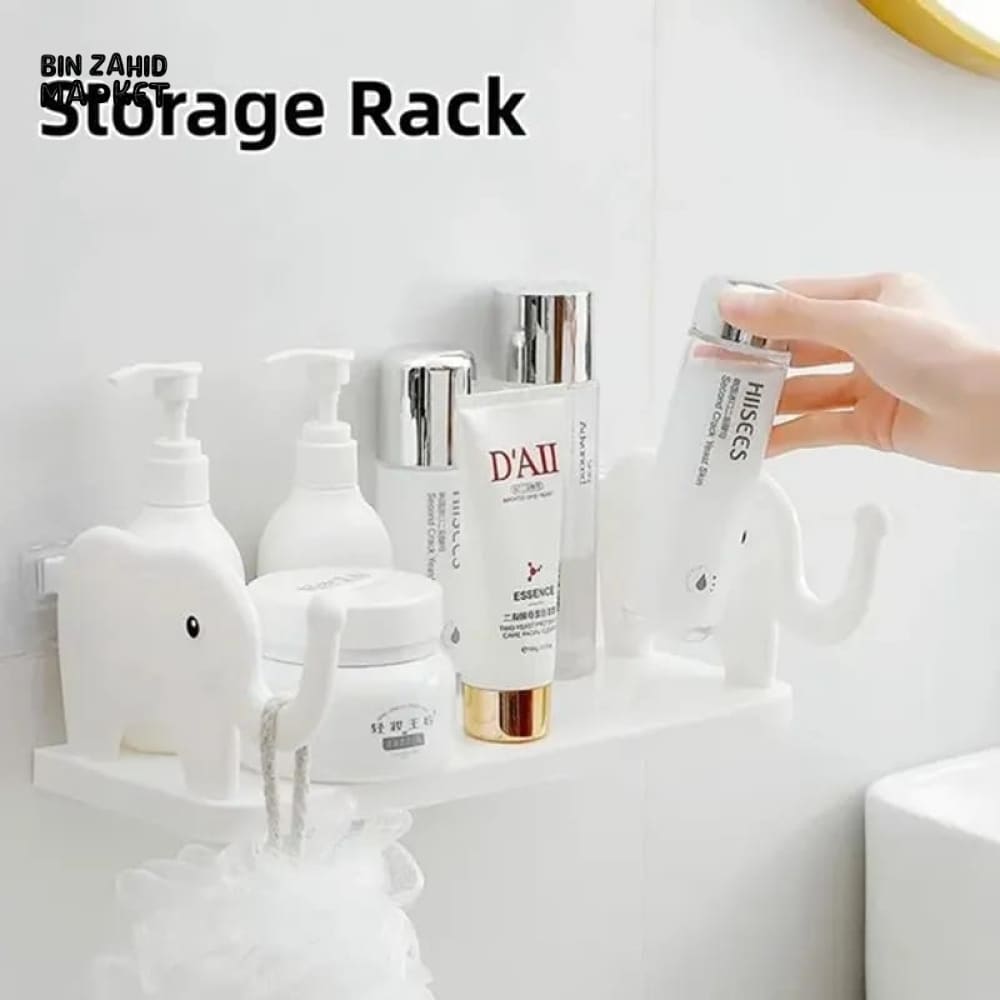 WALL MOUNTED ELEPHANT STORAGE RACK