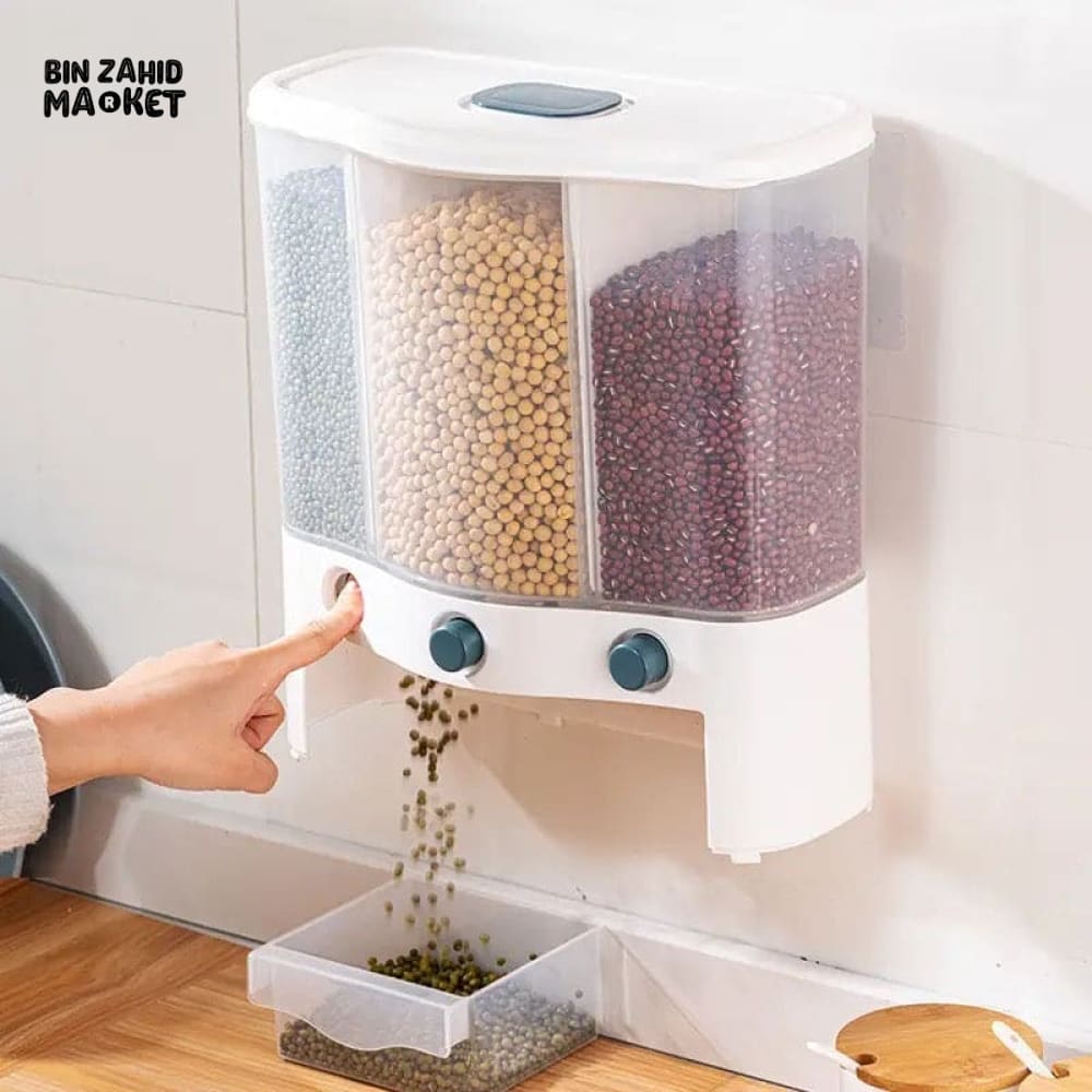 WALL MOUNTED GRAIN FOOD CONTAINER