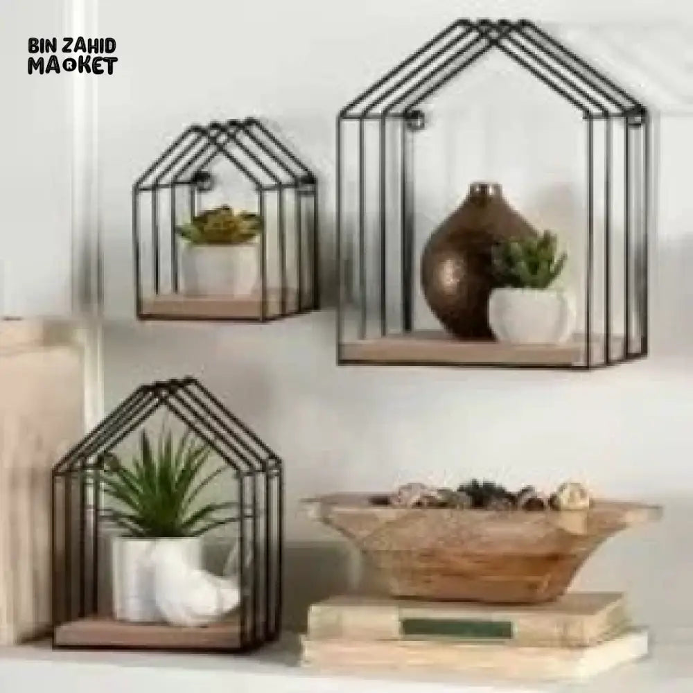 WALL MOUNTED HOME SHAPED SHELF