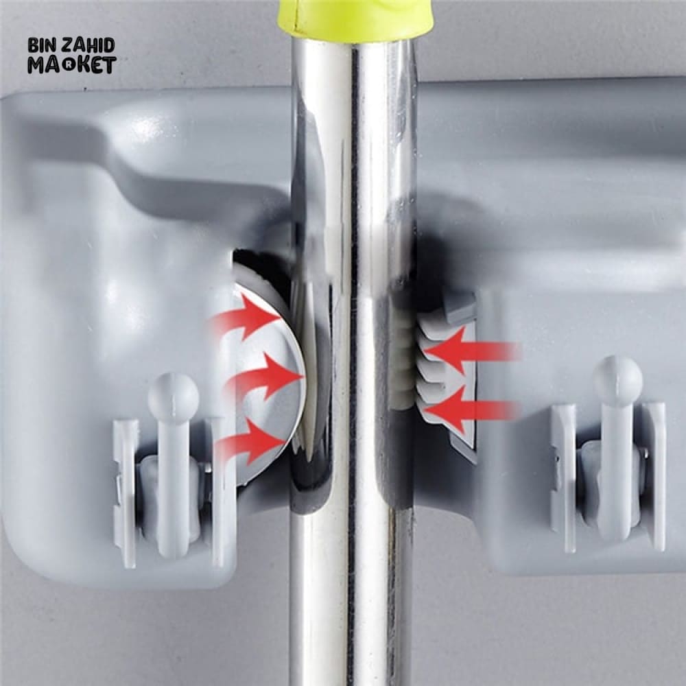 WALL MOUNTED MOP & BROOM HOLDER