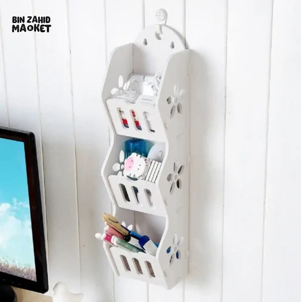 WALL-MOUNTED REMOTE CONTROL & ORGANIZER HOLDER - 3-TIER