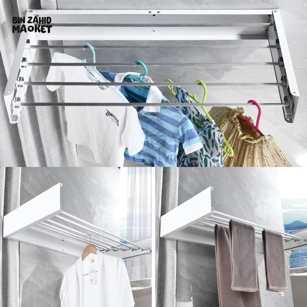 WALL MOUNTED RETRACTABLE LAUNDRY DRYING RACK