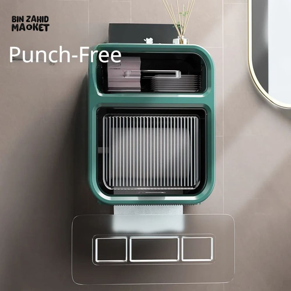 WALL MOUNTED TISSUE HOLDER WITH DRAWER