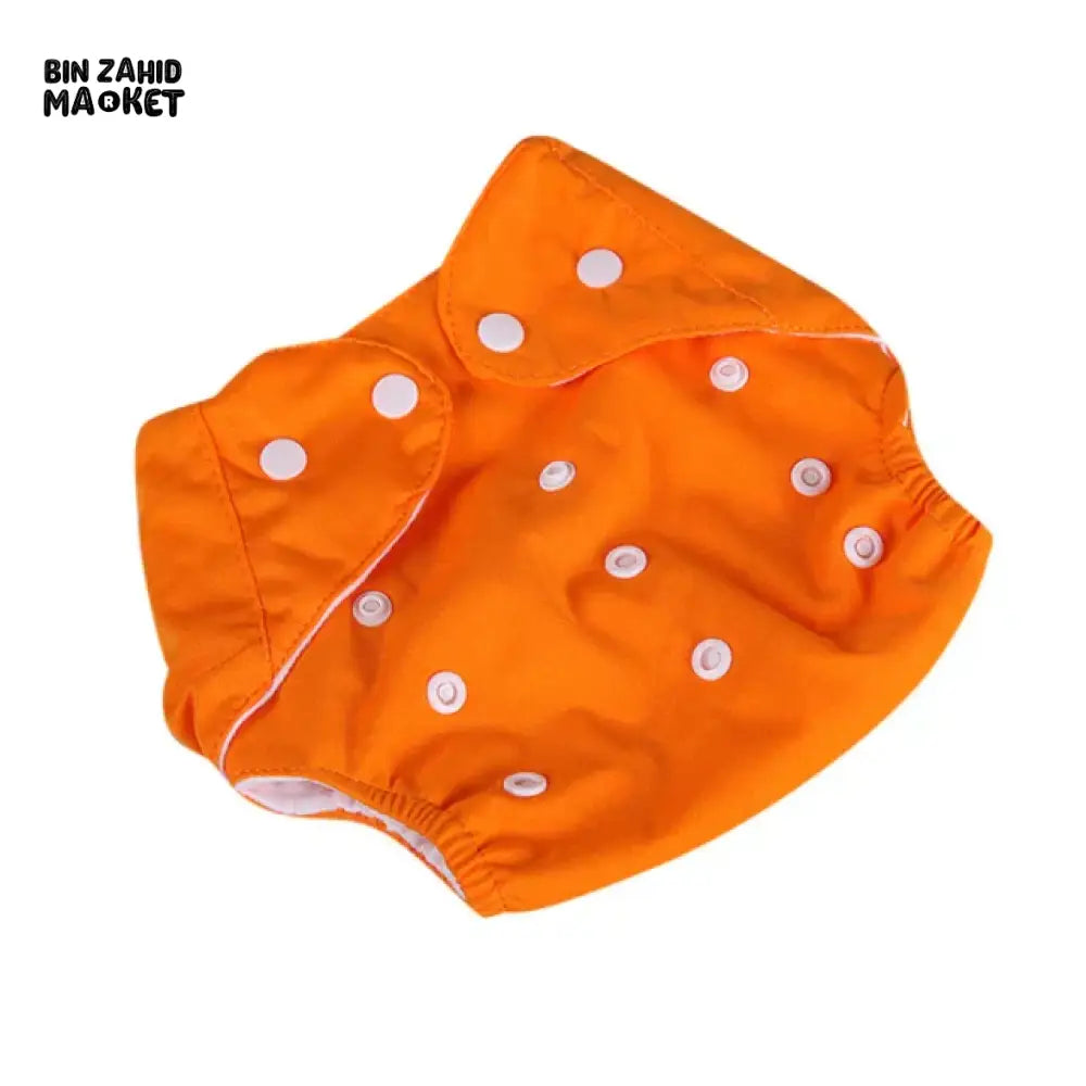 WASHABLE & ADJUSTABLE SIZE DIAPER PANTY Orange