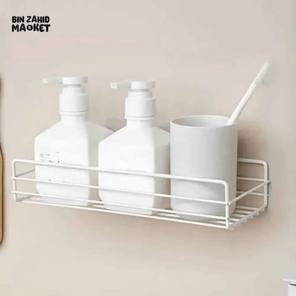 WASHROOM METAL STAND - RECTANGLE White