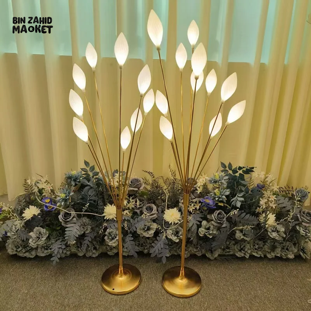 WEDDING STAGE & ROADWAY LIGHT DECOR - GLOWING BRUSHED FLOWER BUDS