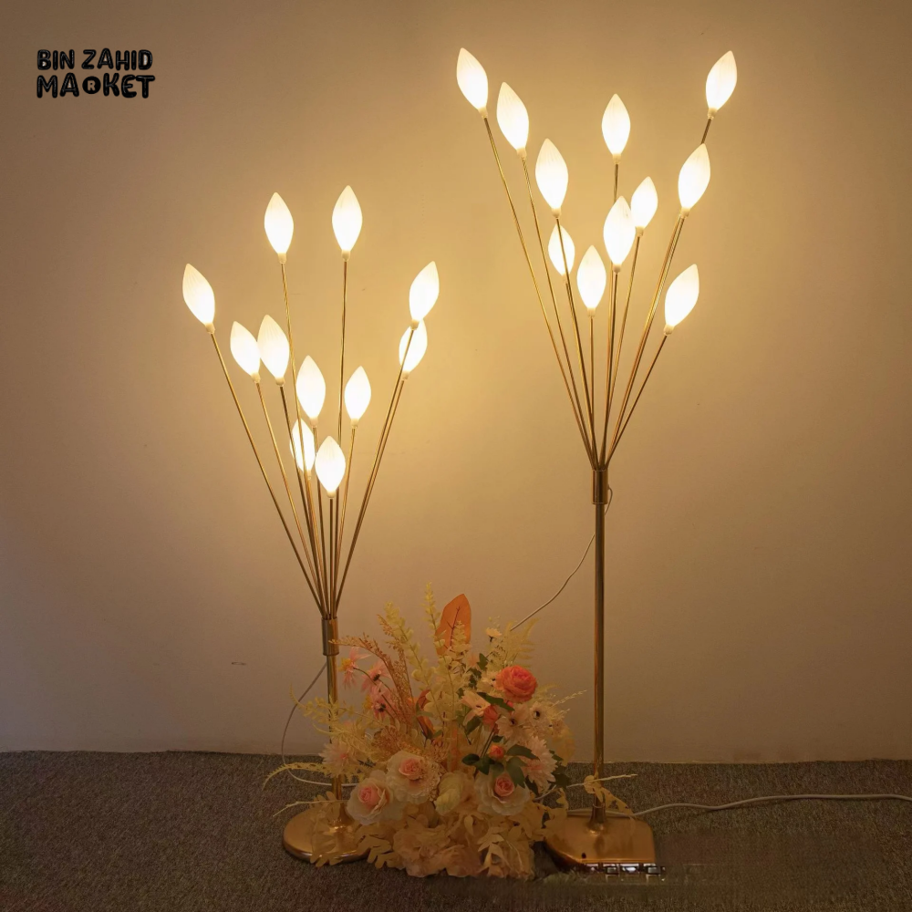 WEDDING STAGE & ROADWAY LIGHT DECOR - GLOWING BRUSHED FLOWER BUDS