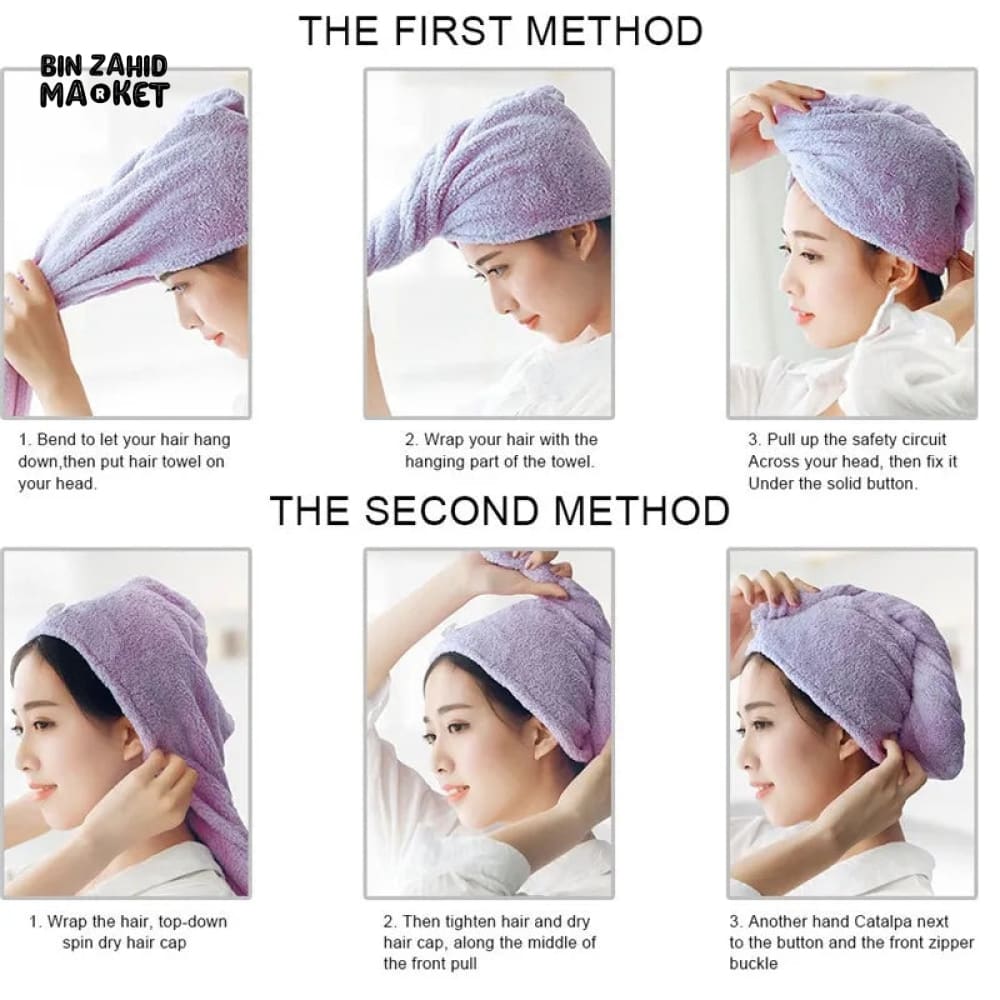 WET HAIRS DRYING TOWEL