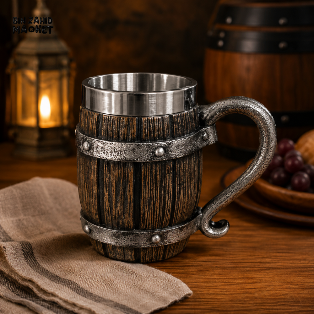 WIKING WARRIOR STAINLESS STEEL DRINKING MUG