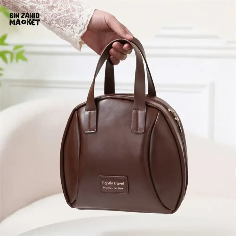 WOMEN’S MAKEUP BAG – PORTABLE PU COSMETIC BEAUTY BAG BUSINESS TRAVEL TOILETRY ORGANIZER
