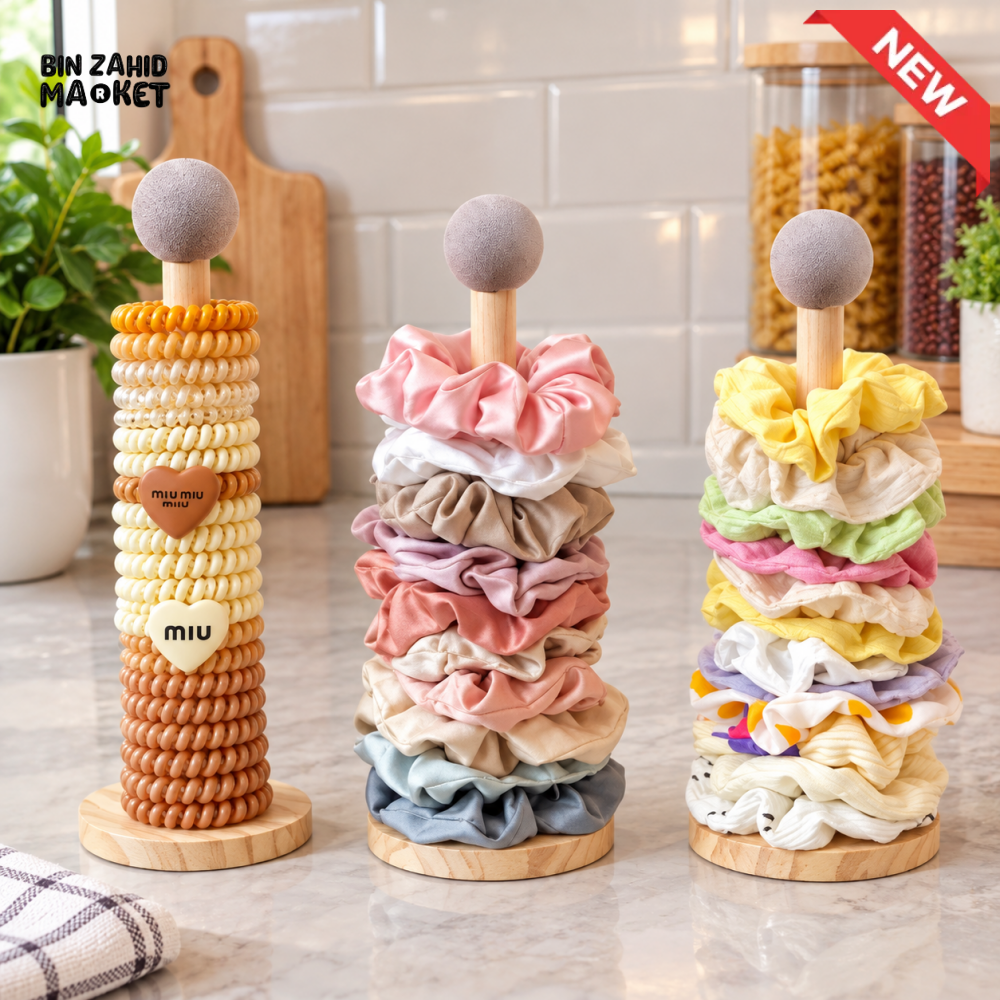 WOODEN HEADBAND & HAIR ACCESSORIES DISPLAY STAND