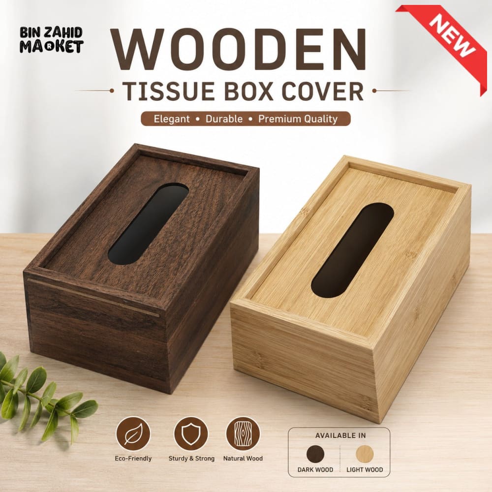 WOODEN TISSUE BOX COVER