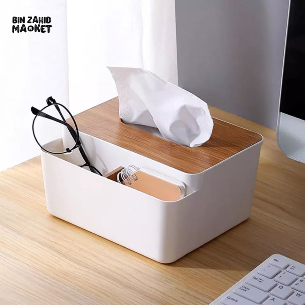 WOODEN TOP TISSUE BOX