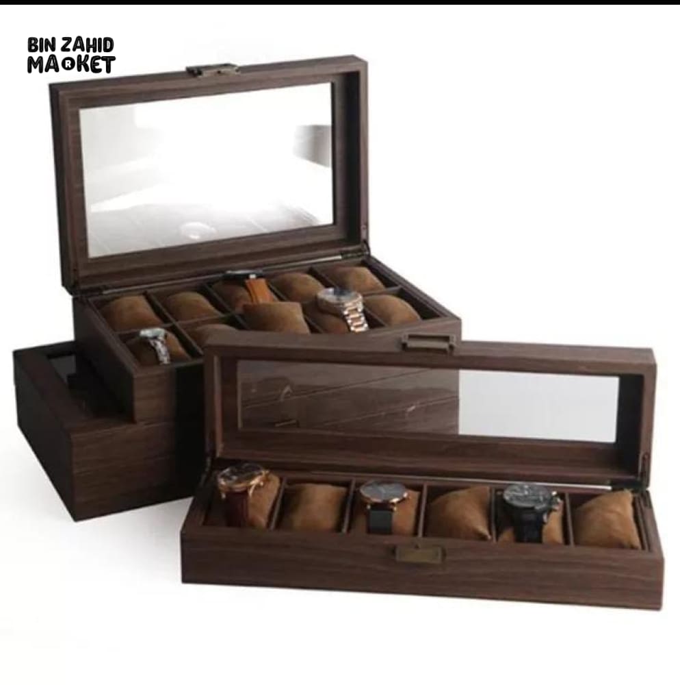 WOODEN WATCH STORAGE BOX