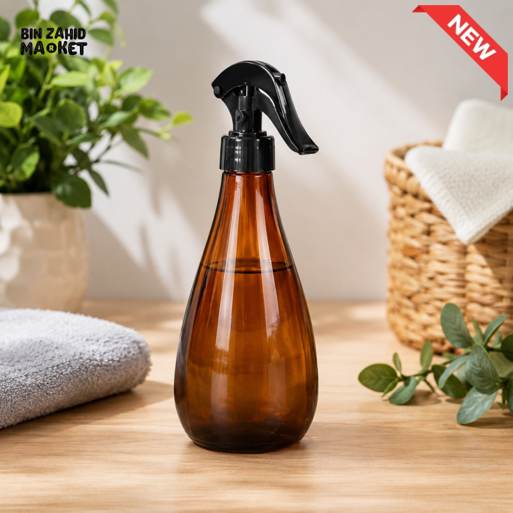 ZIBA AMBER GLASS SPRAY BOTTLE - 500 ML