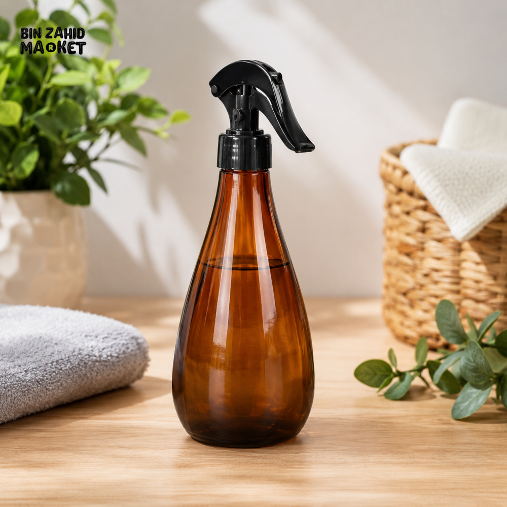 ZIBA AMBER GLASS SPRAY BOTTLE - 500 ML