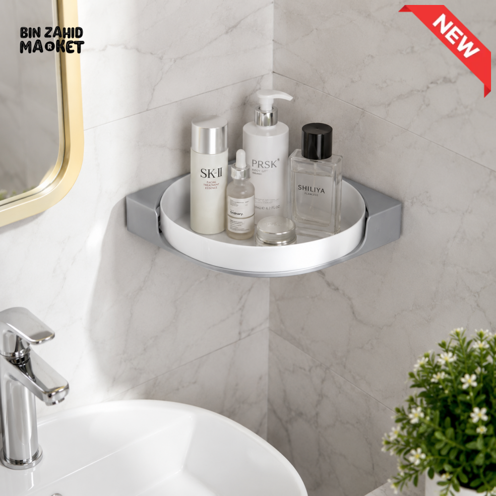 ZIBA CORNER BATHROOM STORAGE SHELF