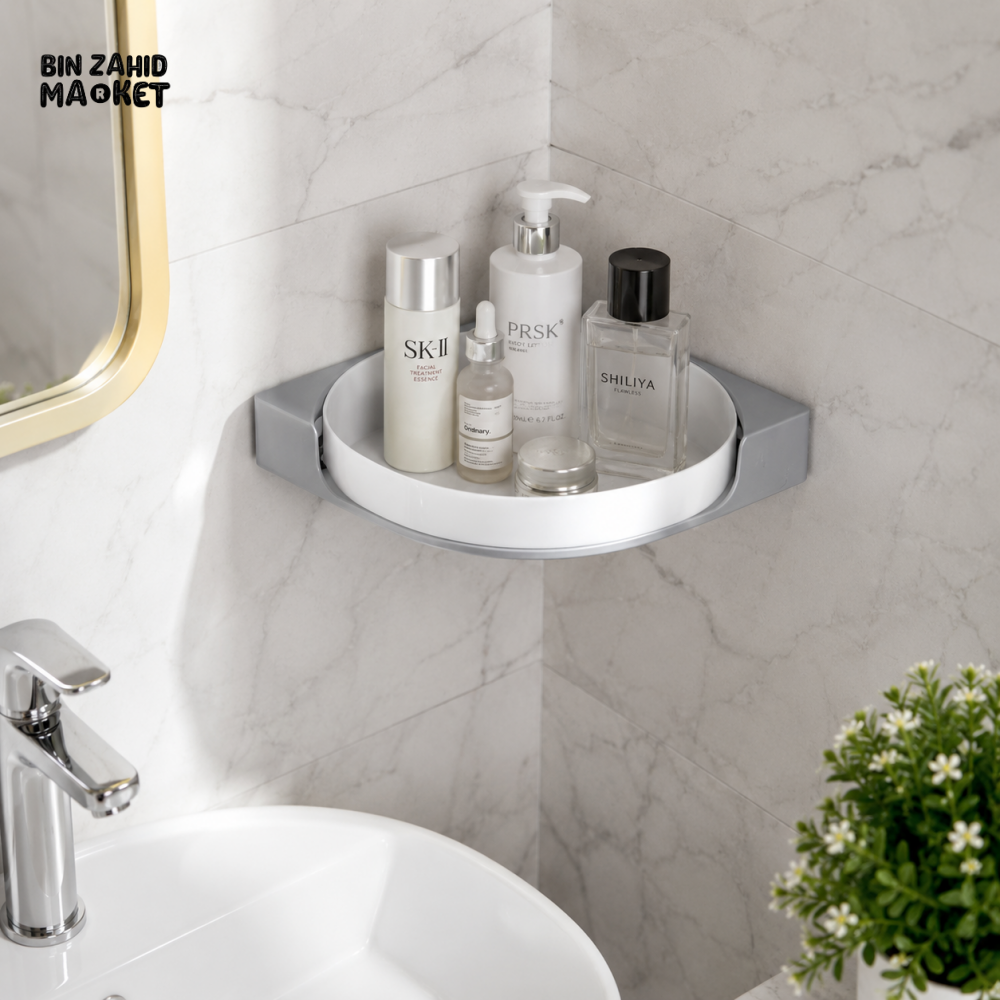 ZIBA CORNER BATHROOM STORAGE SHELF