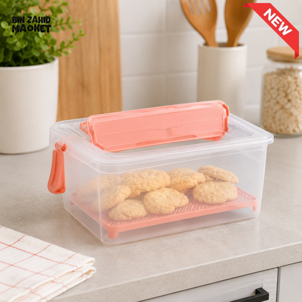 ZIBA FRESH KEEP FOOD STORAGE CONTAINER WITH DRAIN TRAY