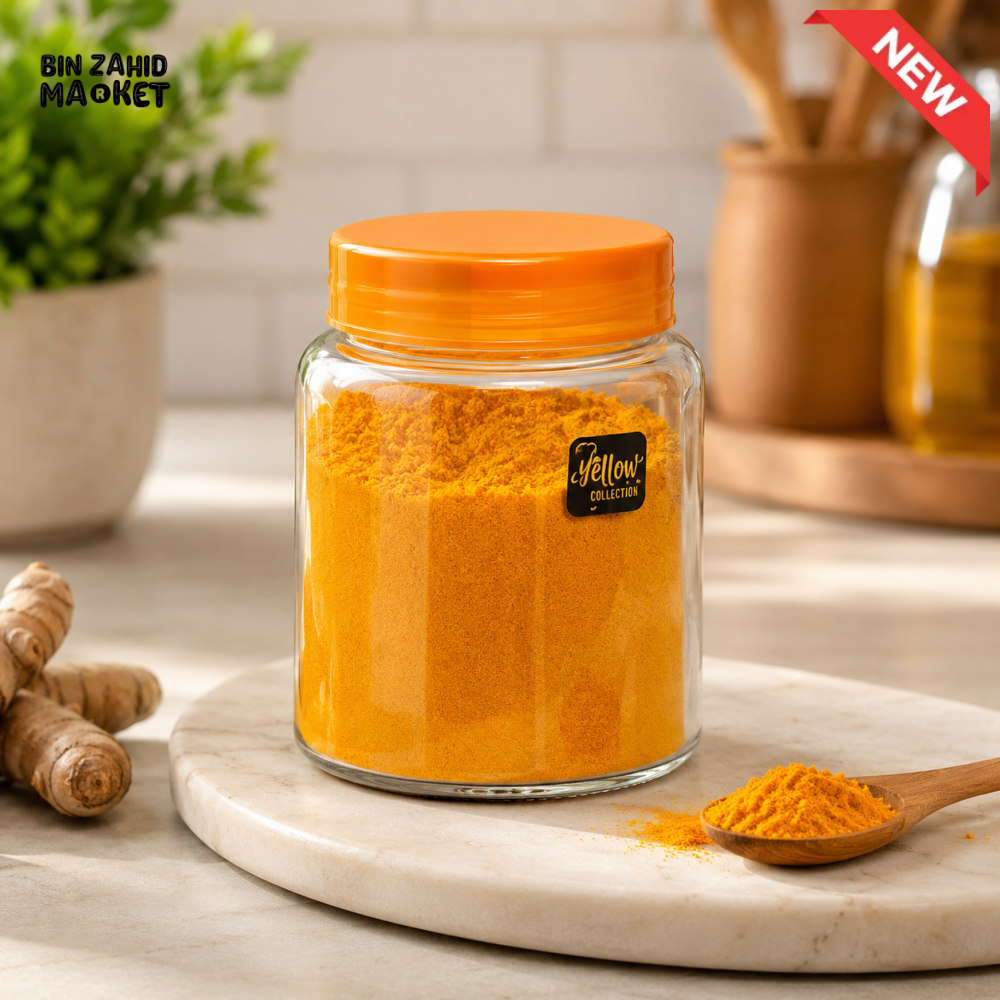 ZIBA GLASS KITCHEN STORAGE JAR WITH AIRTIGHT LID