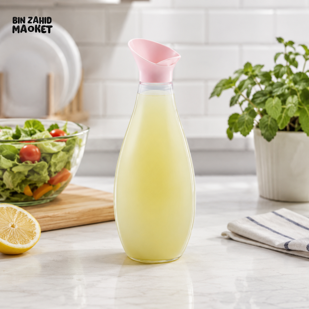 ZIBA Glass Oil & Vinegar Dispenser Bottle with Pour Spout