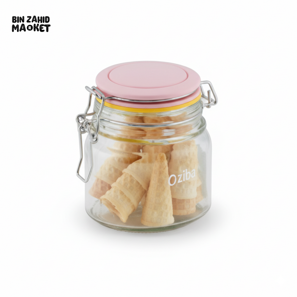 ZIBA JAR RAINBOW OVAL LATCH SIZE 4 - 11076 Ziba - Food Jars & Containers