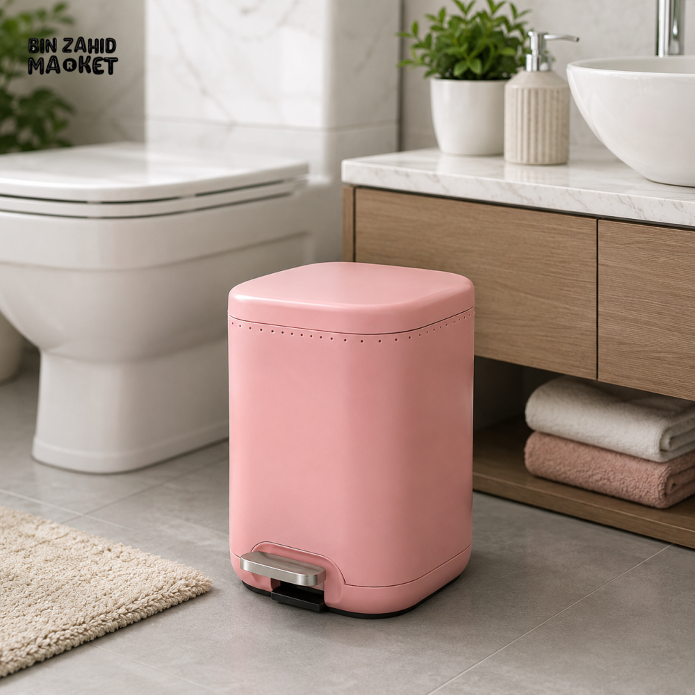 ZIBA MINI PEDAL DUST BIN | COMPACT HOUSEHOLD WASTE BIN WITH SOFT-CLOSE LID