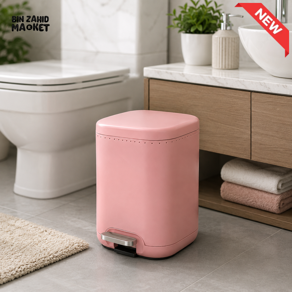 ZIBA MINI PEDAL DUST BIN | COMPACT HOUSEHOLD WASTE BIN WITH SOFT-CLOSE LID