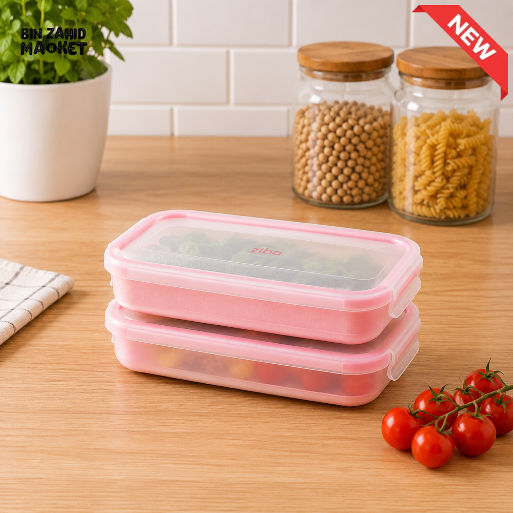 ZIBA RECTANGULAR FOOD STORAGE CONTAINER SET - LARGE
