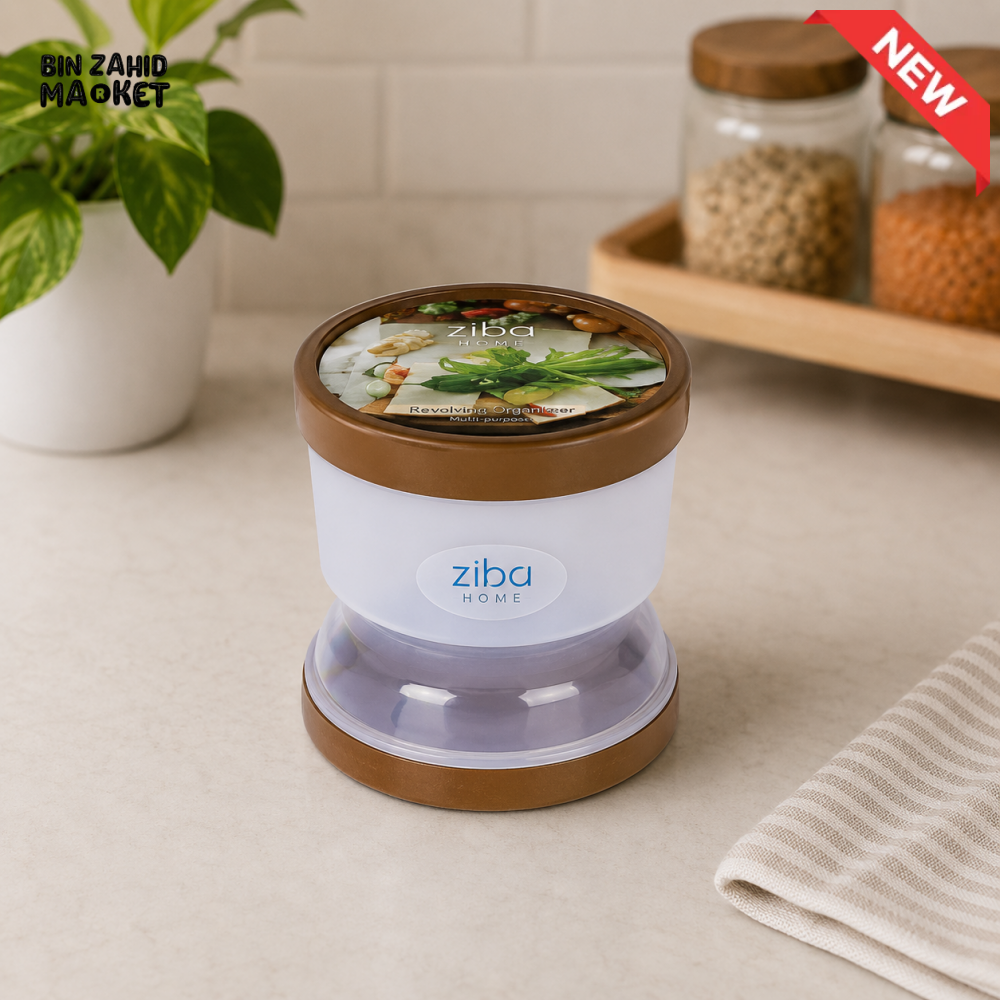 ZIBA ROTATING KITCHEN ORGANIZER | MULTIPURPOSE REVOLVING STORAGE CONTAINER