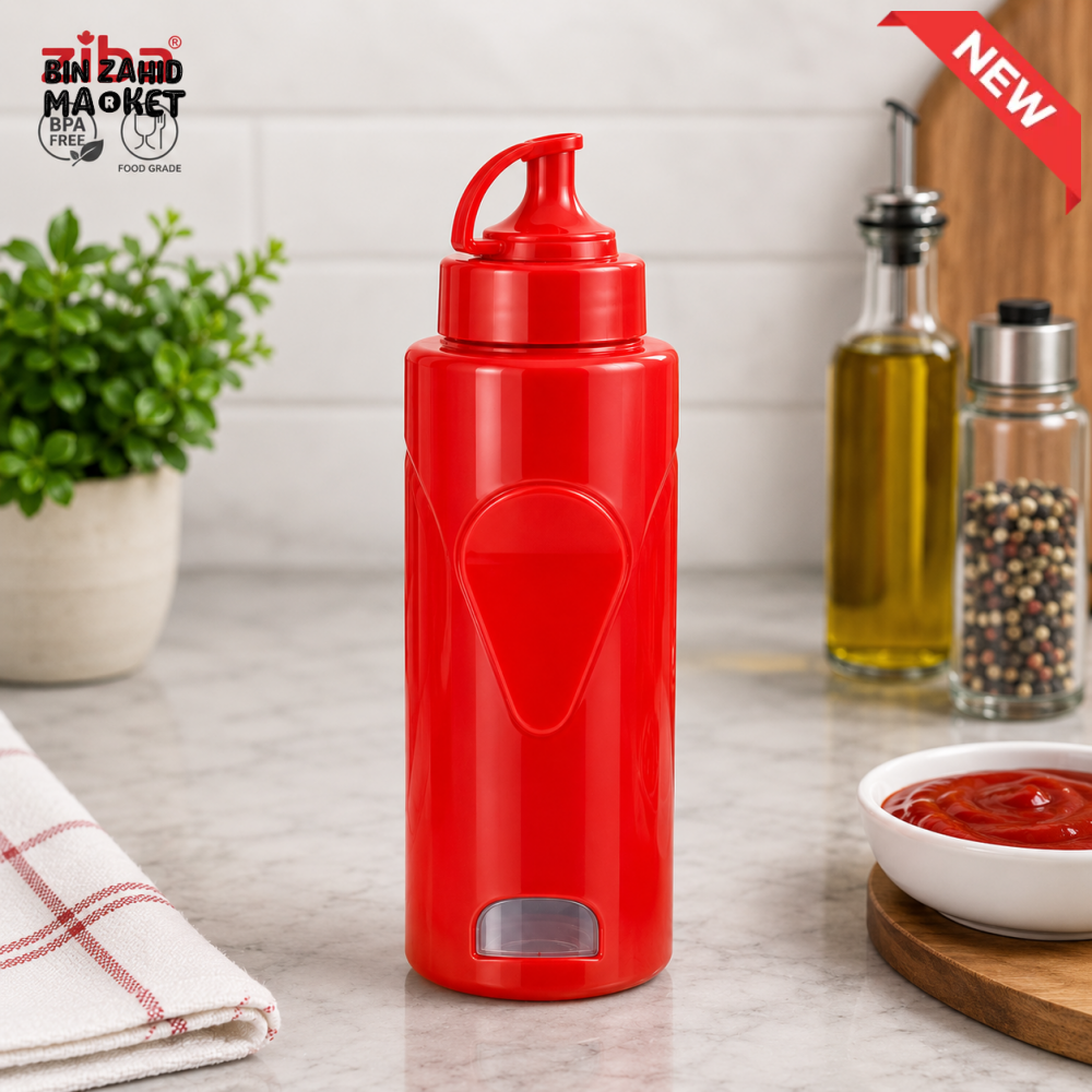ZIBA SQUEEZE CONDIMENT BOTTLE - RED