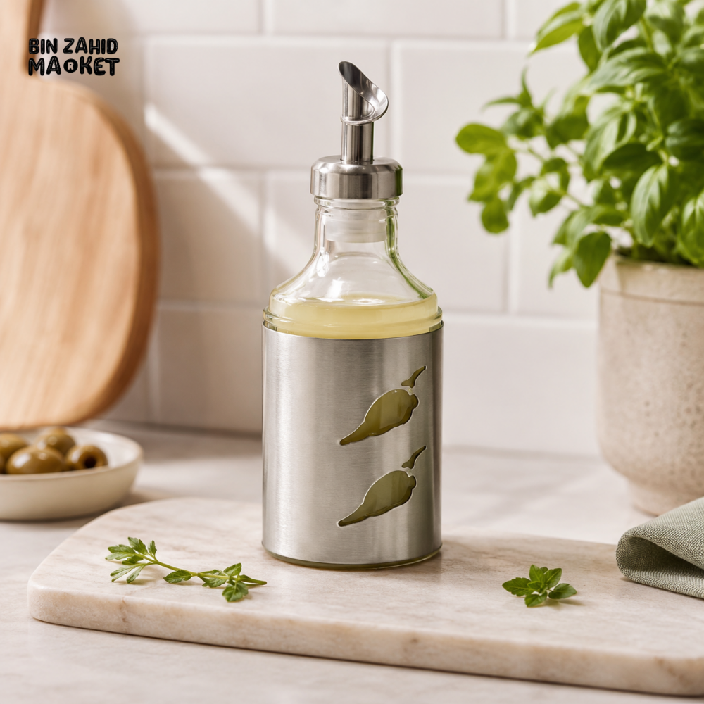 ZIBA STAINLESS STEEL OIL DISPENSER BOTTLE