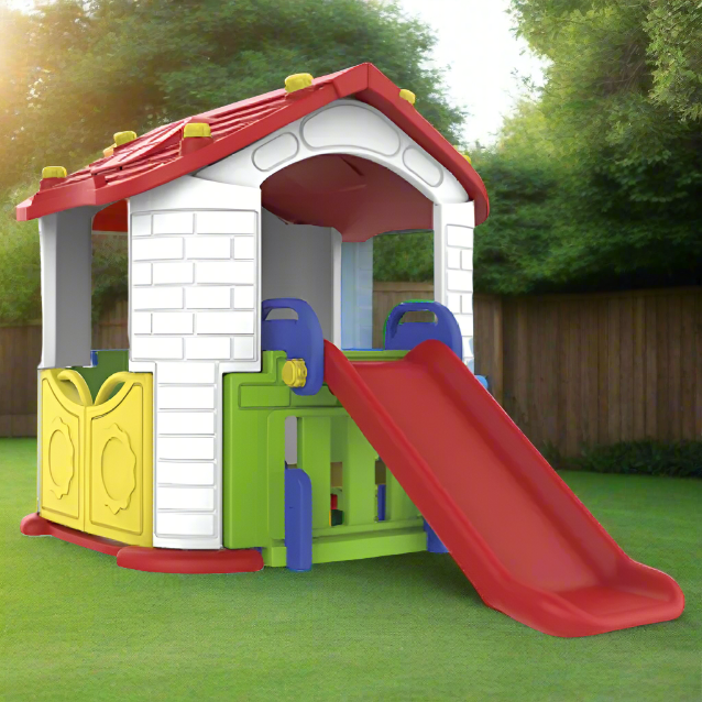 KIDS ACTIVITY PLAYHOUSE WITH SLIDE