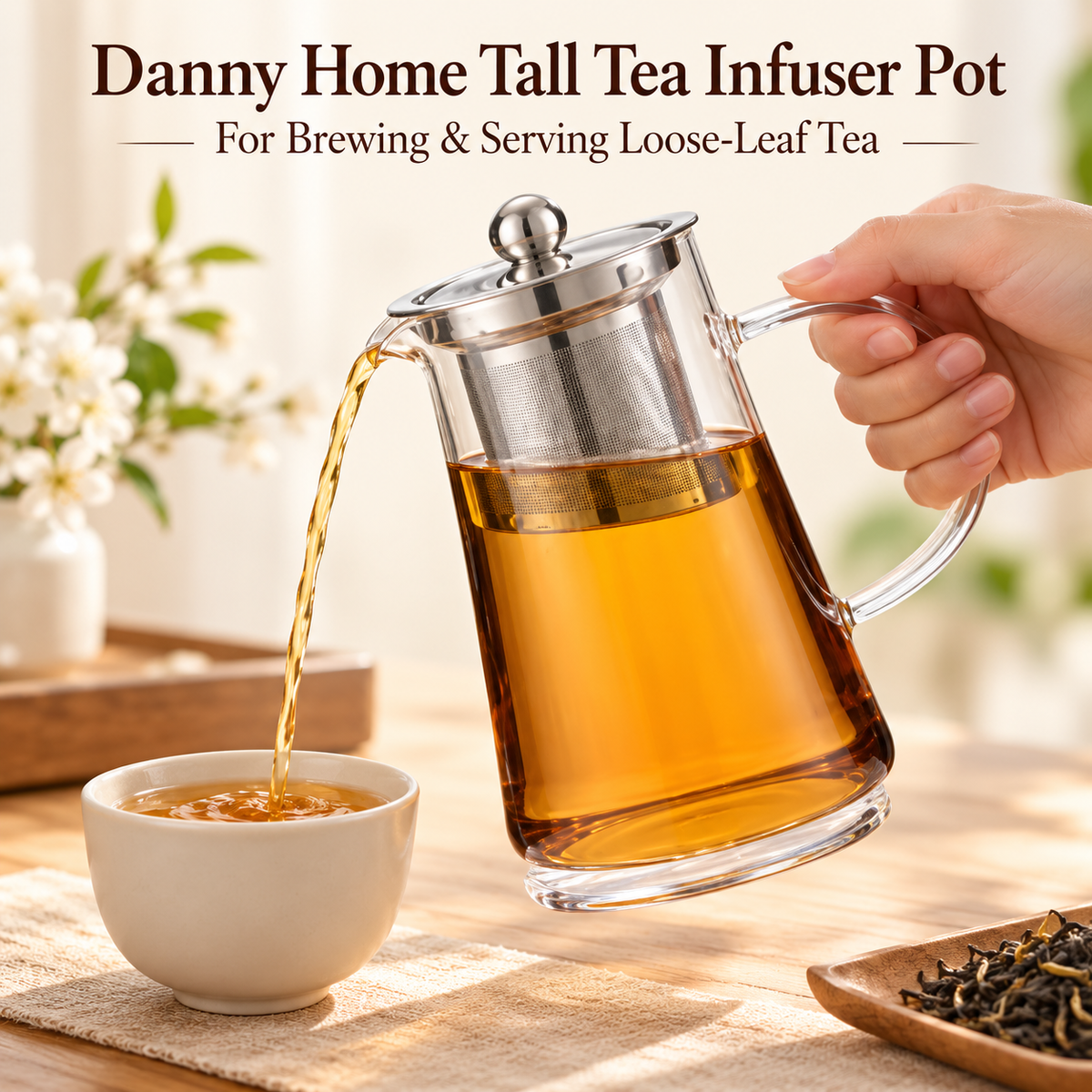 Danny Home Gold Tea Infuser Pot - 710 ml