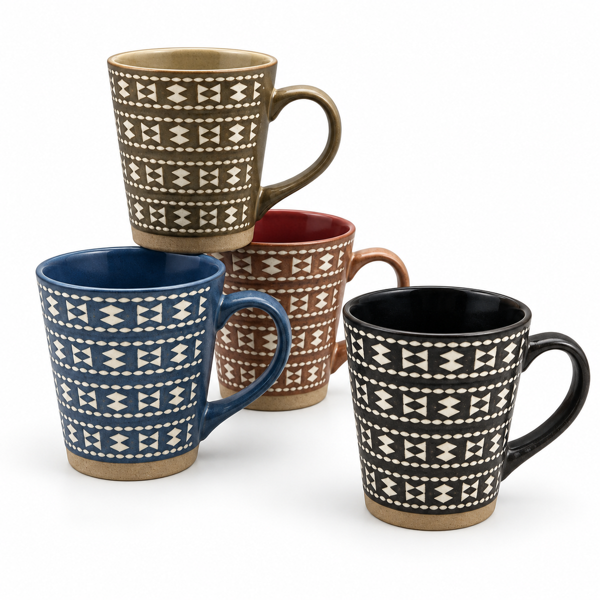 Danny Home 1 Piece Geometric Tapered Mug - 400 ml