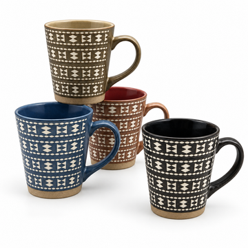 Danny Home 1 Piece Geometric Tapered Mug - 400 ml