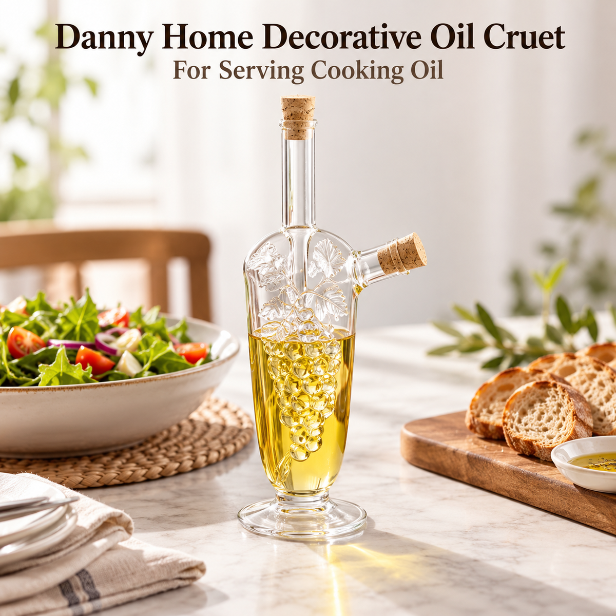 Danny Home Decorative Oil Cruet - 260 + 50 ml