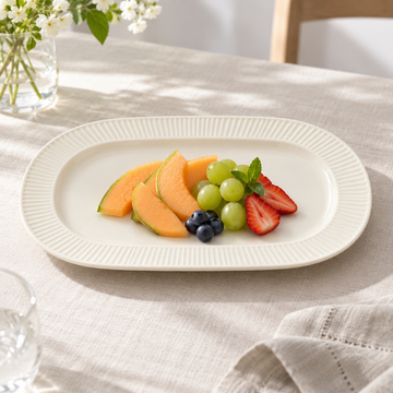 DANNY HOME WHITE RECTANGULAR SERVING PLATTER