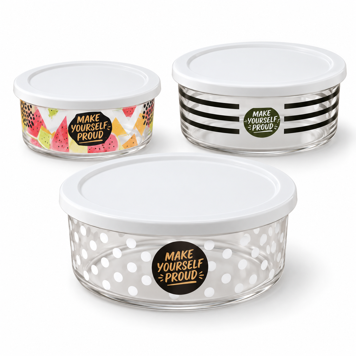 Limon Printed Food Storage Set – 3 Containers