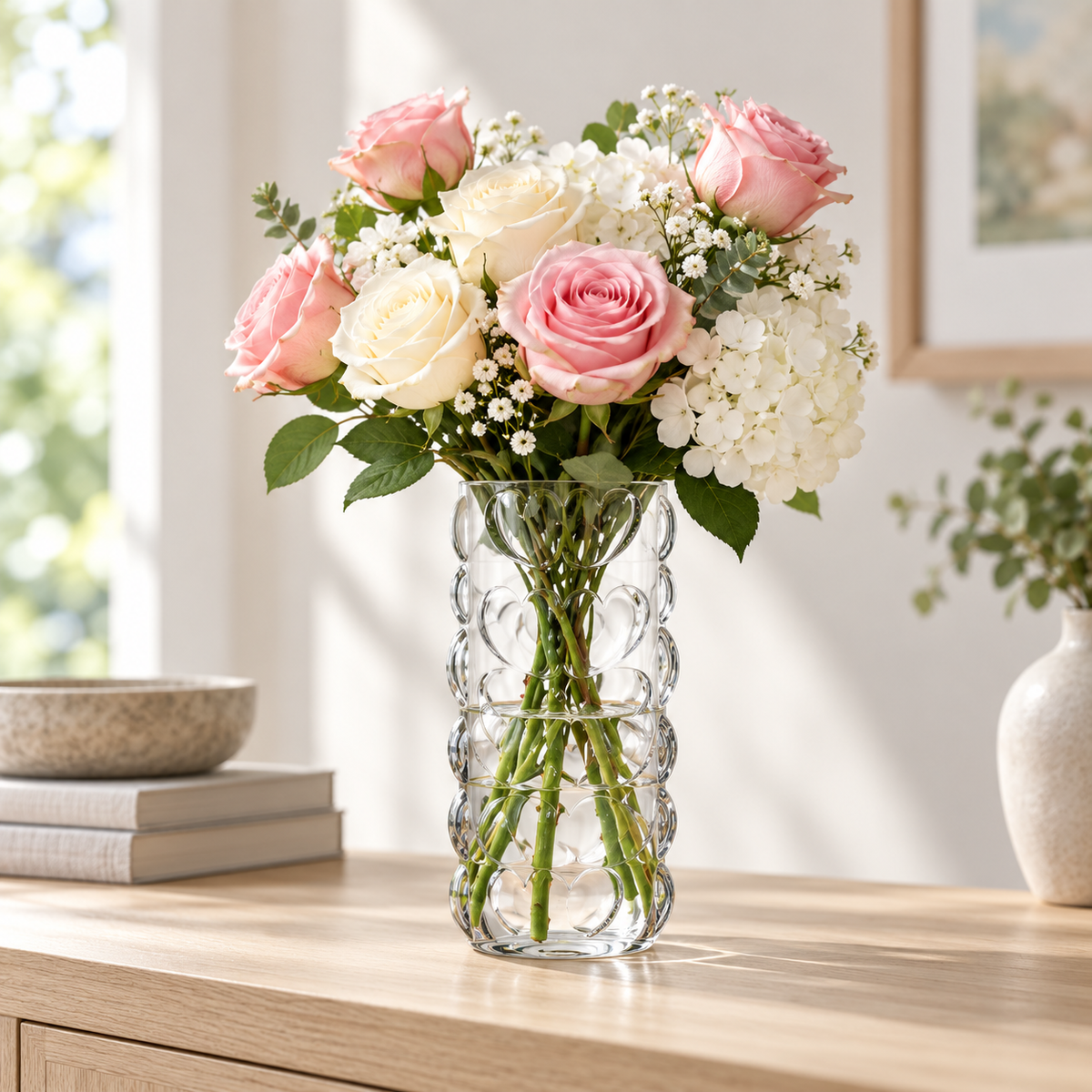Danny Home Clear Bubble Vase - 12x6.1x28.1cm