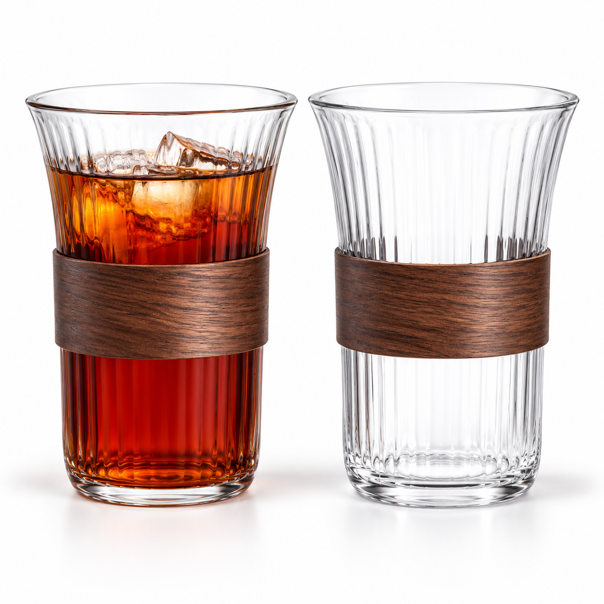 Danny Home 2 Piece Textured Glass Set - 310 ml