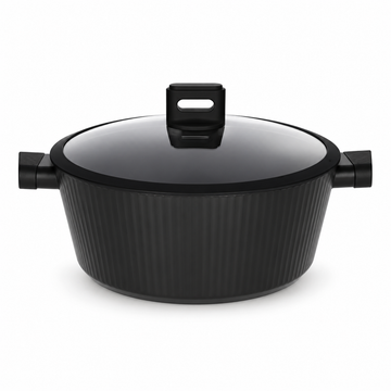 Danny Home Black Cooking Pot With Glass Lid
