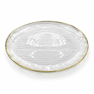 Danny Home Textured Gold Rim Plate - 13 Inches