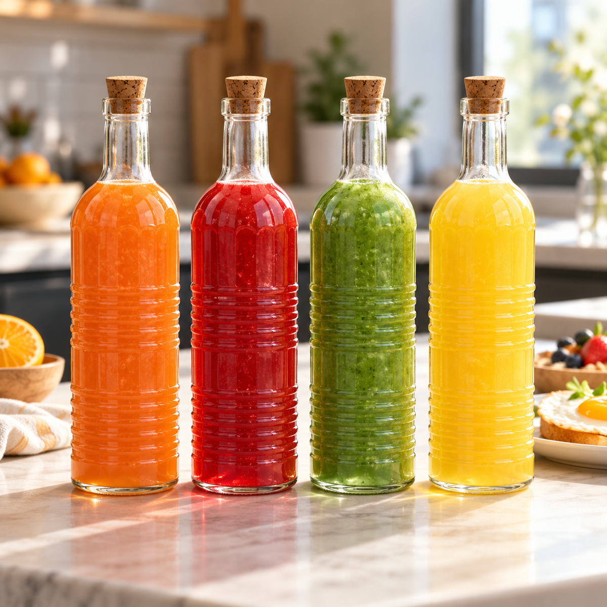Danny Home 1 Piece Cork Stopper Bottles - 500 ml