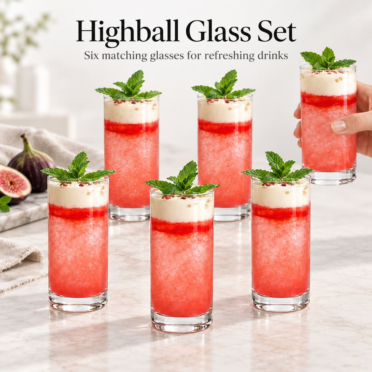 Danny Home 6 Piece Highball Glass Set - 380 ml