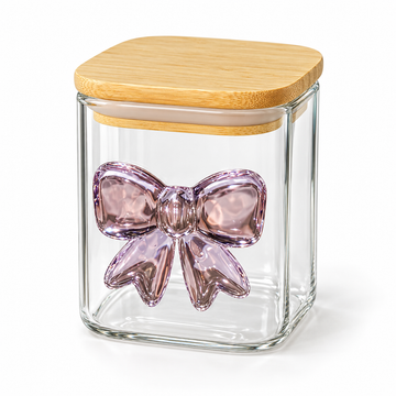 Glasslux Bow Airtight Jar With Lid - 500 ml
