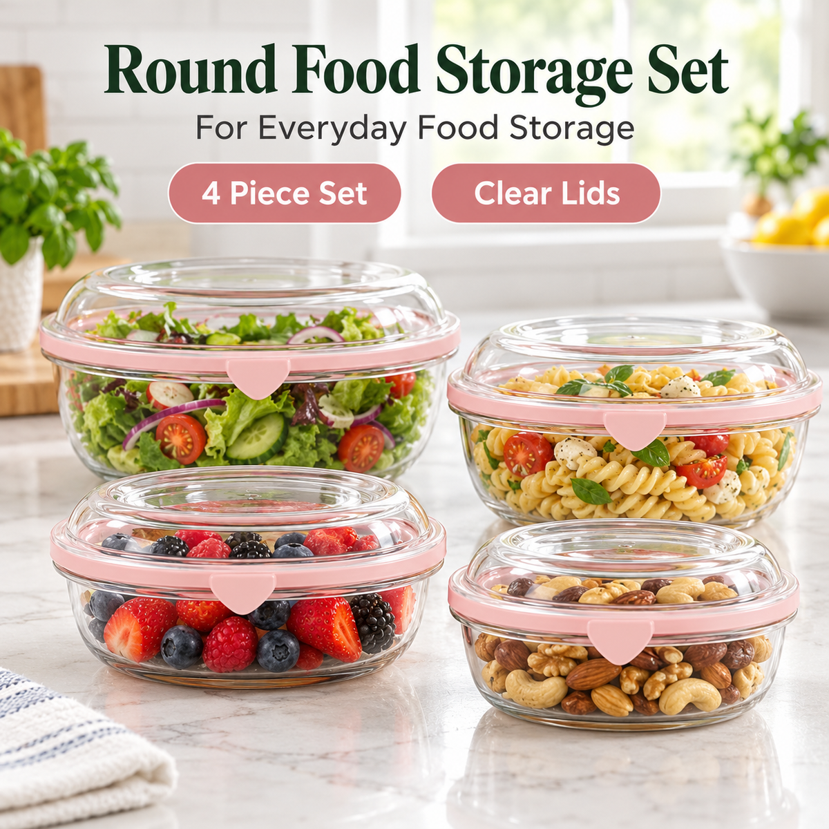 Limon Round Food Storage Set – 4 Pieces