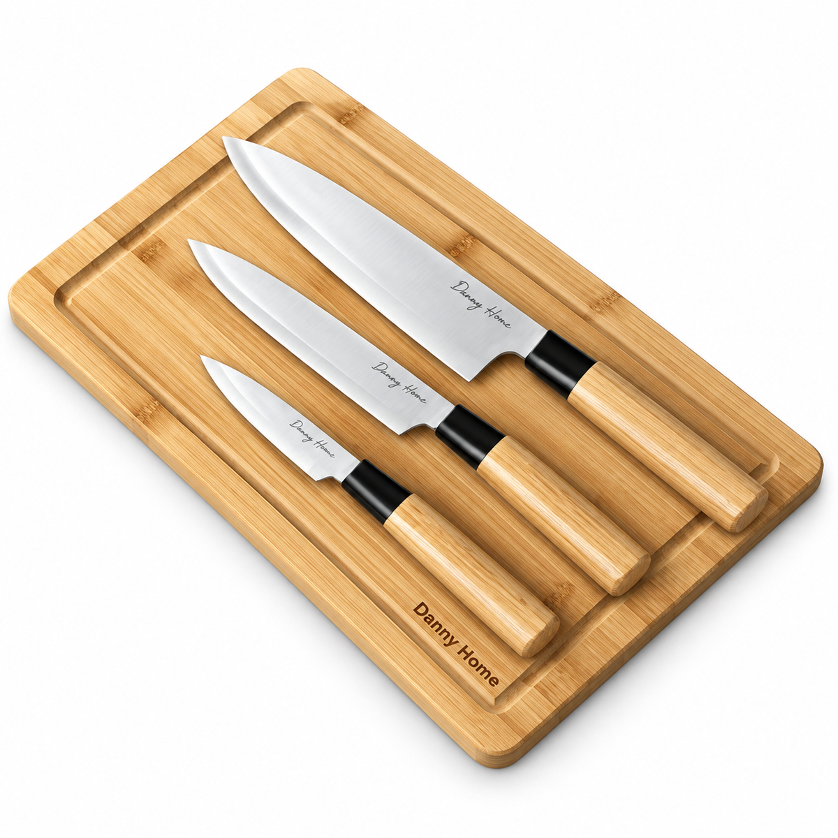 Danny Home Kitchen Knife And Board Set - 4 Pieces